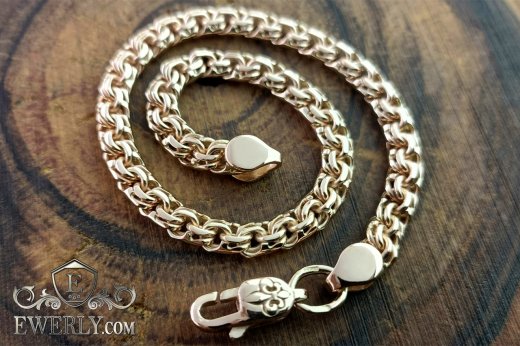 Bracelet "Bismarck" made of gold. Buy gold bracelet of weaving "Bismarck"